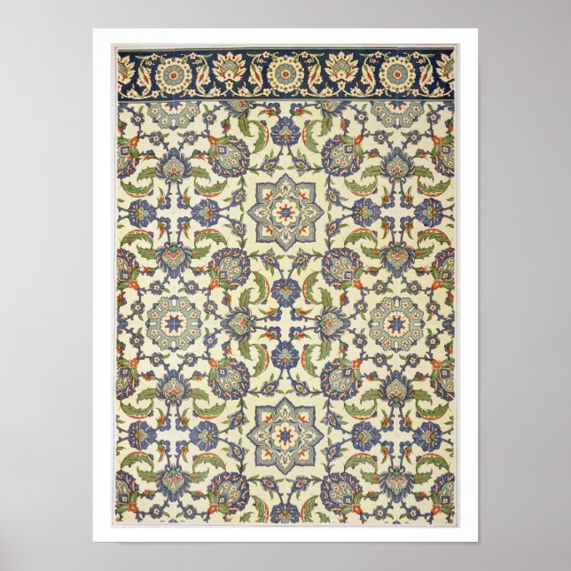 Wandfliesen von Qasr Rodouan, von "Arab Art as See Poster (Vorne)