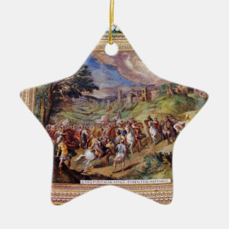 Wandgemälde im Vatikan-Museum Keramikornament