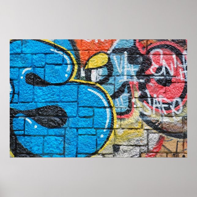 Wandgraffiti-Poster Poster (Vorne)
