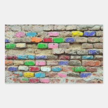 Wandgrundel aus farbigen Ziegeln