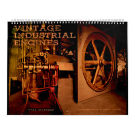 Wandkalender-Vintage industrielle Motoren Kalender