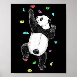 Wandklebender Panda-Bär lustig Indoor-Kletterer Poster