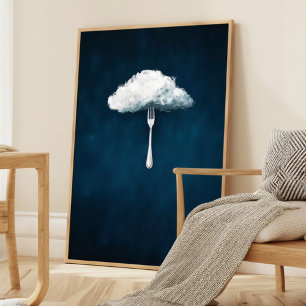 Wandkunst – Einzigartiges Wolken- und abstraktes P Poster