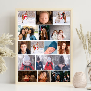 Wandkunst-Fotocollage-Plakat für das Wohnheimzimme Poster