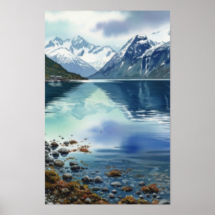 Wandkunst, hinter dem Eisberg Poster