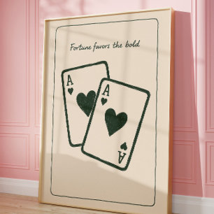 Wandkunst mit Spielkarten Vintage-Poker-Druck Poster