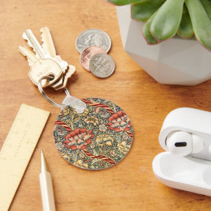 Wandle von William Morris, Vintage Textil Fine Art Schlüsselanhänger