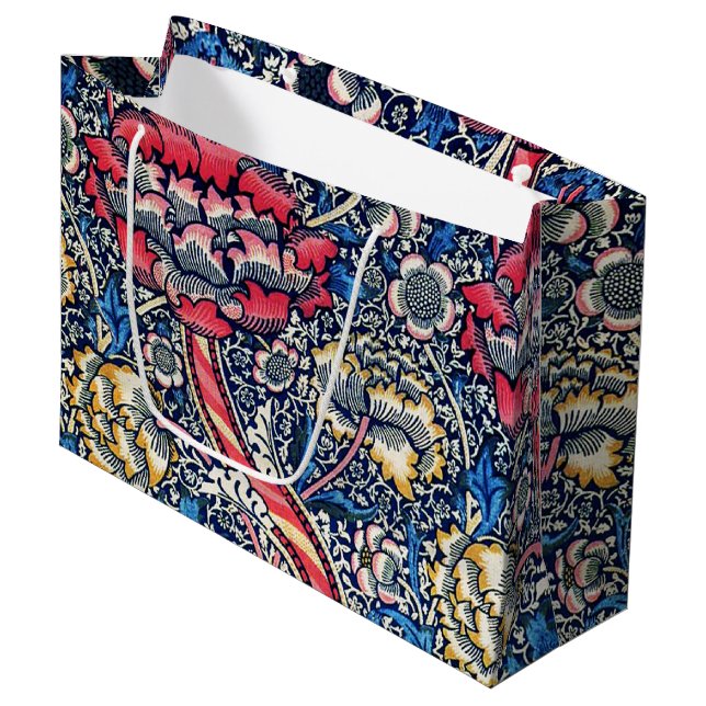 Wandle, William Morris große Geschenktasche Große Geschenktüte (Vorderseite Schrägansicht)