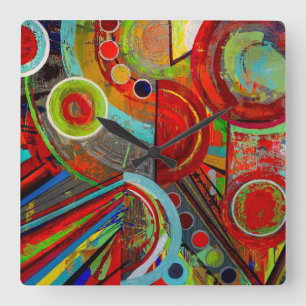 Wandleuchte Quadratische Wanduhr