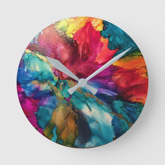 Wandleuchte Runde Wanduhr (Vorderseite)
