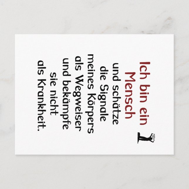 WandlungDesign - Mensch - Körper Postkarte (Vorderseite)