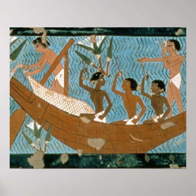 Wandmalerei aus dem Grab von Ipuy, Thebes, Tief Poster (Vorne)