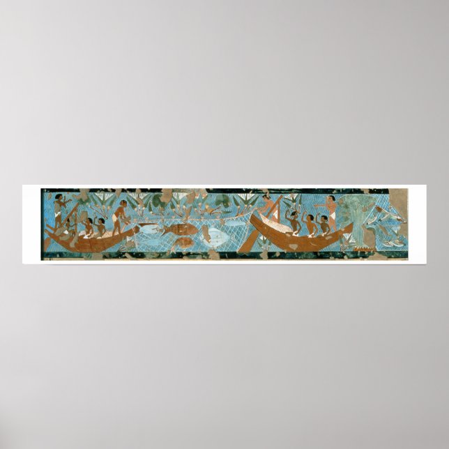 Wandmalerei aus dem Grab von Ipuy, Thebes, Tief Poster (Vorne)