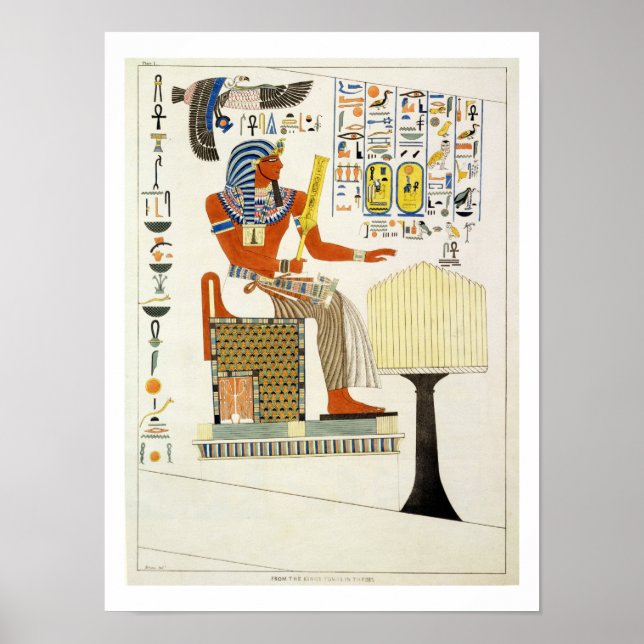 Wandmalerei aus den Gräbern der Könige von Thebes, Poster (Vorne)