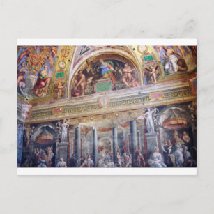 Wandmalerei im Vatikanmuseum Postkarte