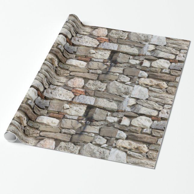 Wandmuster aus Naturstein Geschenkpapier (Ungerollt)