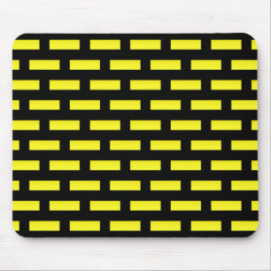 Wandmuster Schwarz und Gelb Mousepad
