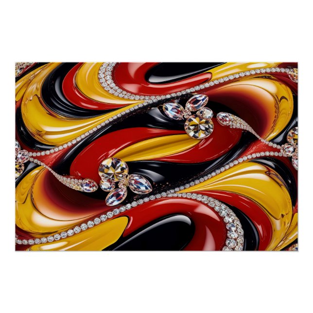 Wandplakat mit belgischem Farbdesign Poster (Vorderseite)