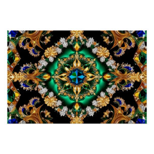 Wandplakat mit brasilianischem Farbdesign Poster