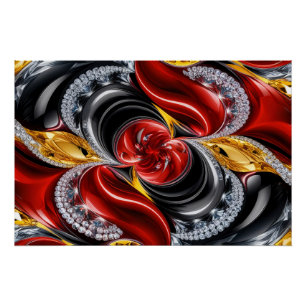 Wandplakat mit deutschem Farbdesign Poster