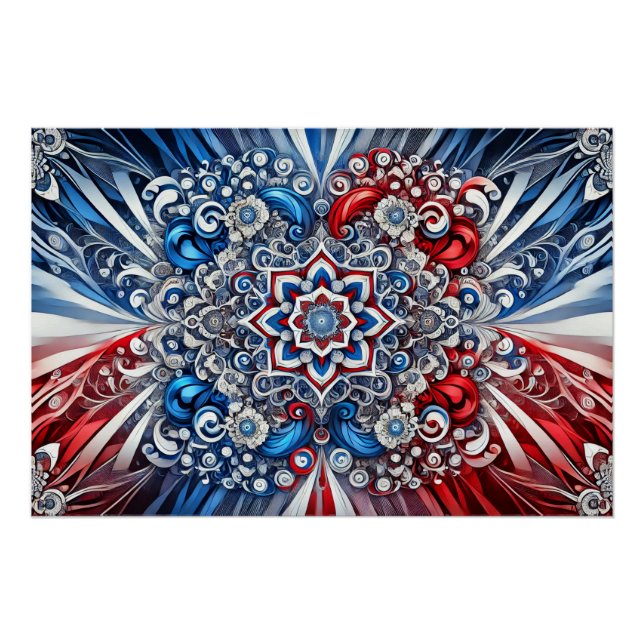 Wandplakat mit französischem Farbdesign Poster (Vorderseite)