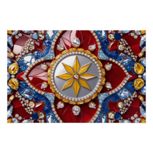 Wandplakat mit kolumbianischem Farbdesign Poster