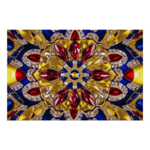 Wandplakat mit kolumbianischer Farbgestaltung Poster