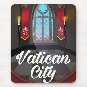 Wandposter Karikatur Vatikanstadt Reisen Mousepad