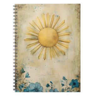 Wandschmuck im Sunburst-Stil. Notizblock