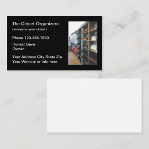 Wandschrank-organisierende Dienstleistungen Visitenkarte