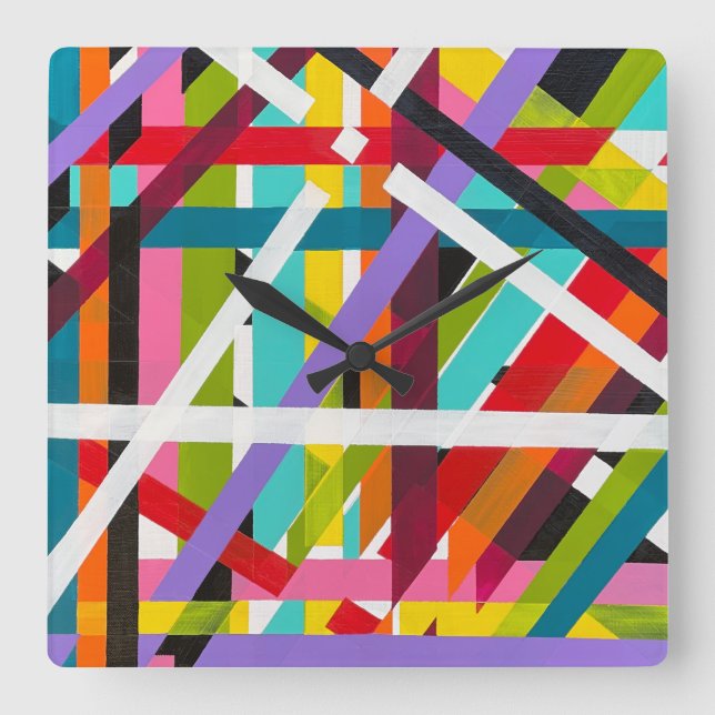 Wandsperre Quadratische Wanduhr (Vorderseite)