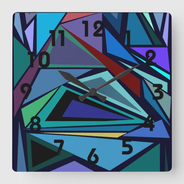 Wandsperre Quadratische Wanduhr (Vorderseite)