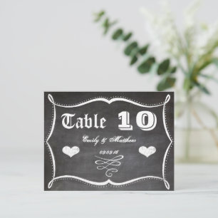 Wandtafel Moderne Vintage-Typografie Tischnummer