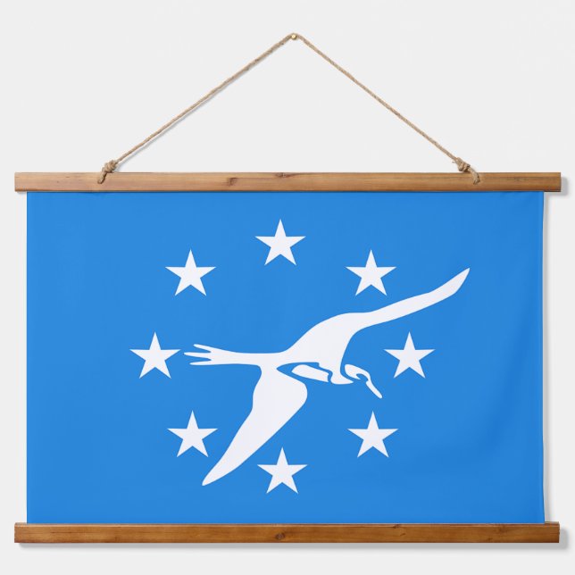 Wandtapestry mit Fahne von Corpus Christi, USA. Wandteppich Mit Holzrahmen (Vorne)