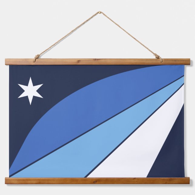 Wandtapestry mit Flagge von Columbia, S.C. Wandteppich Mit Holzrahmen (Vorne)