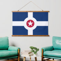 Wandtapeten mit der Flagge von Indianapolis, USA.