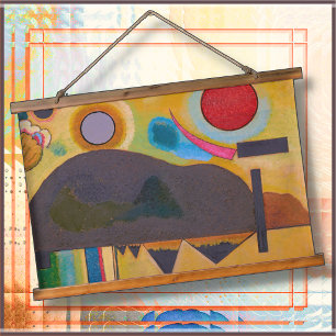 WANDTEPPICH - ''Anfang'' - Kandinsky Mit Holzrahmen