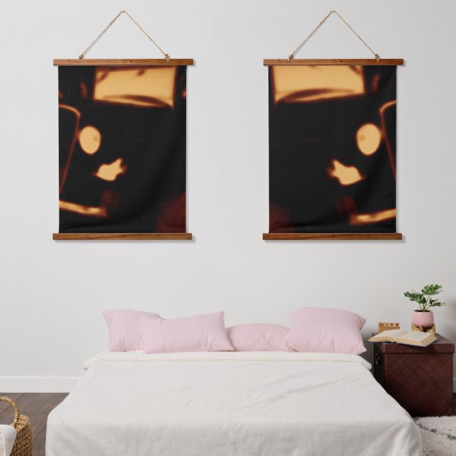 Wandteppich im Holzrahmen - Retro Automotive (Schlafzimmer)