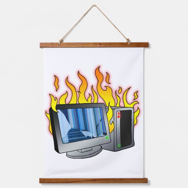 Wandteppiche aus Computerfeuerholz (Vorderseite)