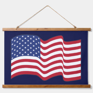 Wandteppiche aus Holz mit amerikanischer Flagge