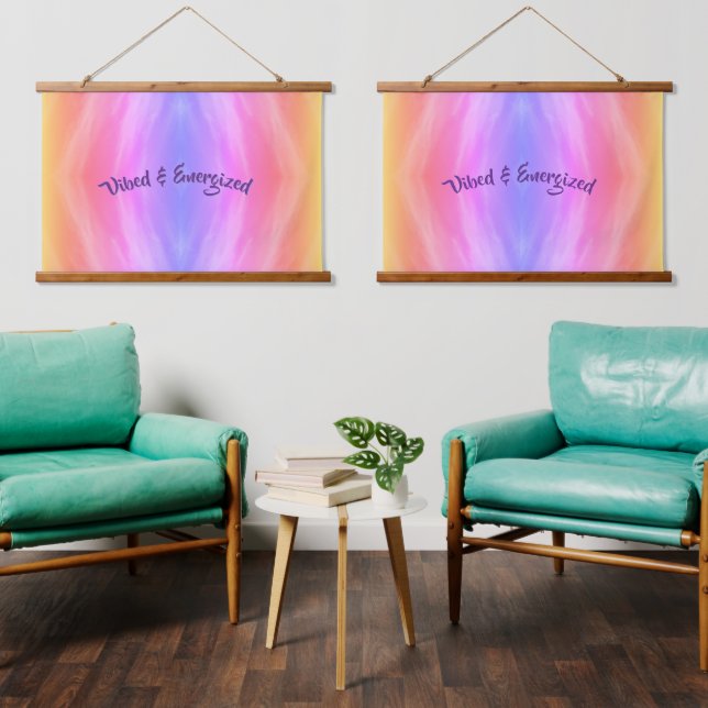 Wandteppiche aus Holz mit Vibed & Energized (Wohnzimmer)