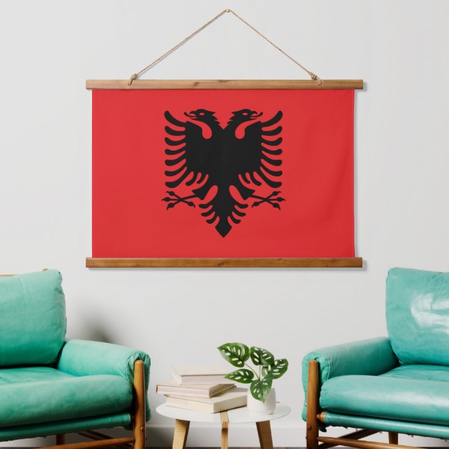 Wandteppiche mit der Flagge Albaniens (Wohnzimmer)