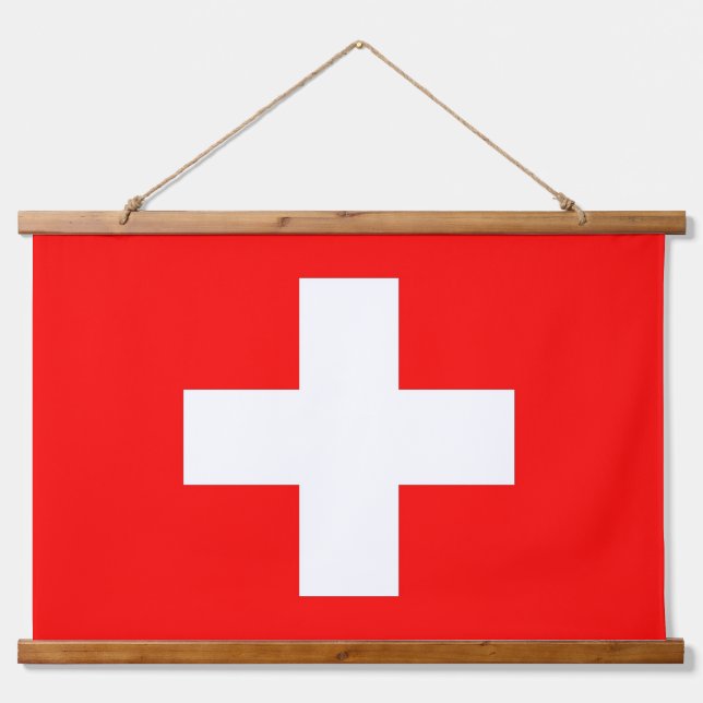 Wandteppiche mit der Flagge der Schweiz (Vorne)