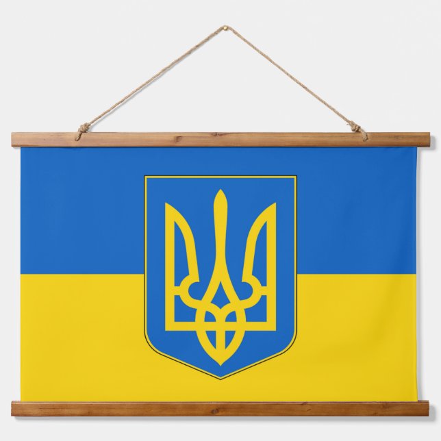 Wandteppiche mit der Flagge der Ukraine (Vorne)