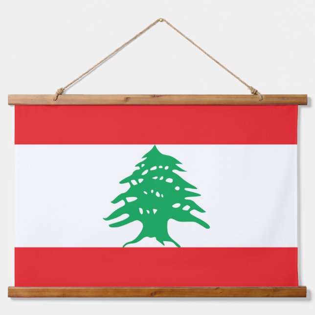 Wandteppiche mit der Flagge des Libanon (Vorne)