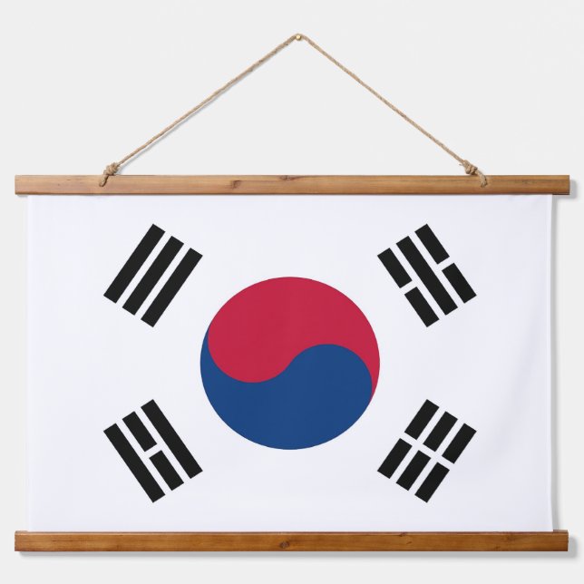 Wandteppiche mit der Flagge Südkoreas (Vorne)