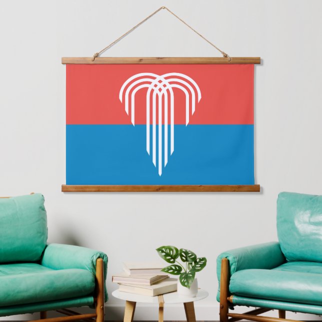 Wandteppiche mit der Flagge von Kansas City (Wohnzimmer)