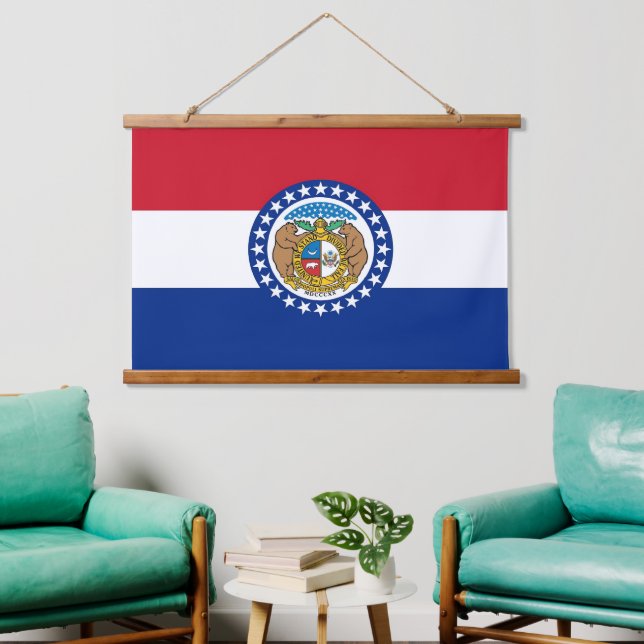 Wandteppiche mit der Flagge von Missouri, USA. (Wohnzimmer)
