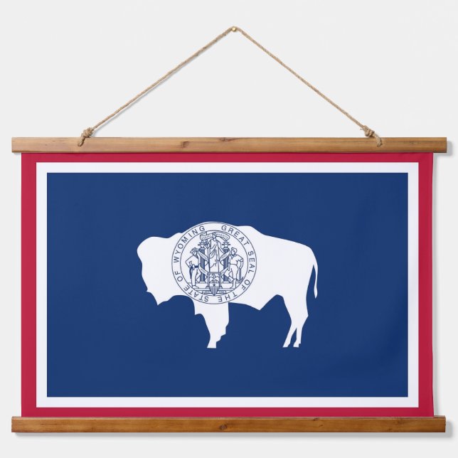 Wandteppiche mit der Flagge von Wyoming, USA (Vorne)
