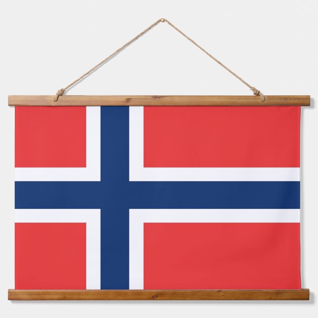 Wandteppiche mit norwegischer Flagge (Vorne)